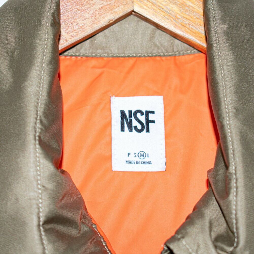 NSF Aida Puffer Vest Jacket Army Green Size Medium - Picture 3 of 11